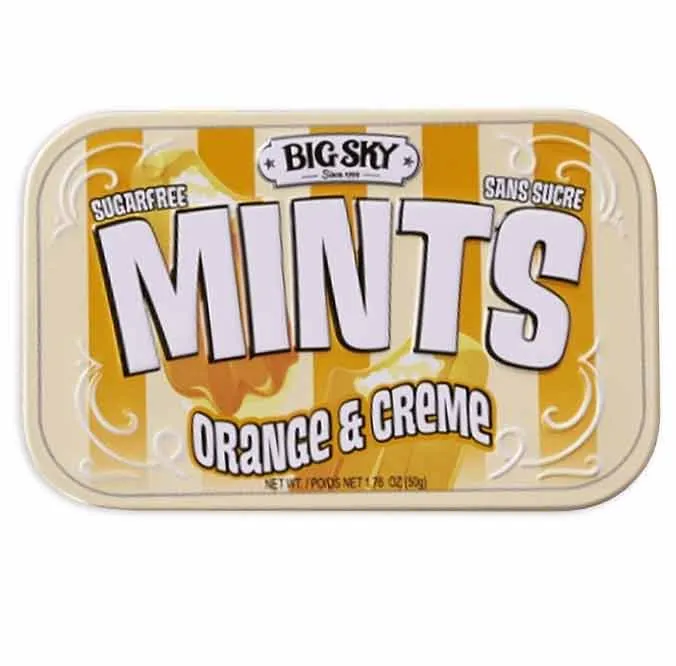 Big Sky Sugar Free Orange & Creme Mint Tins: 6-Piece Box