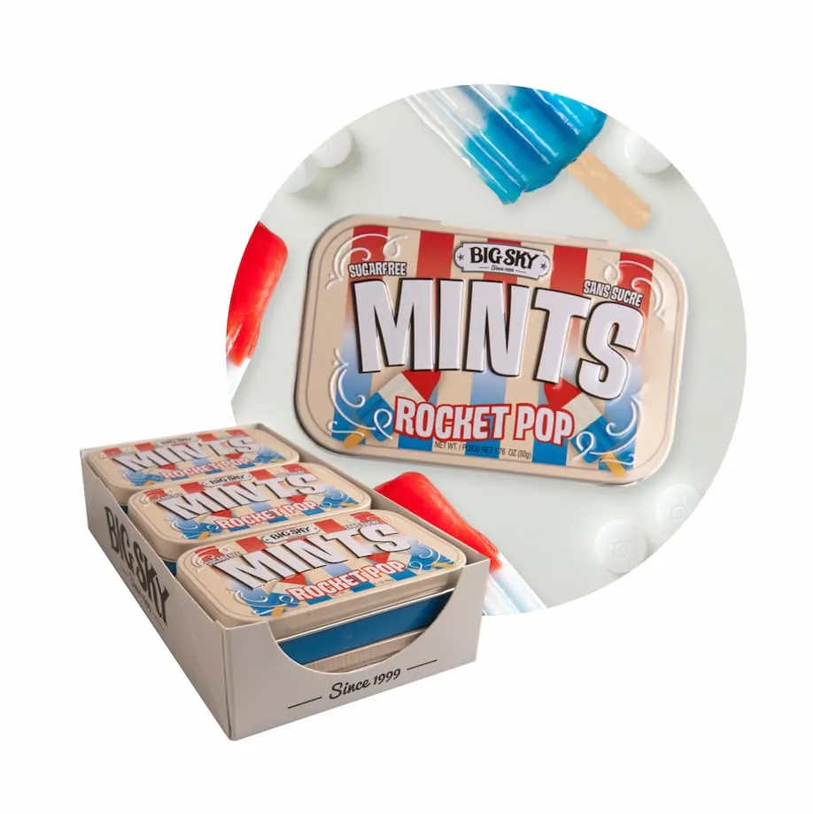 Big Sky Sugar Free Rocket Pop Mint Tins: 6-Piece Box - Image 2