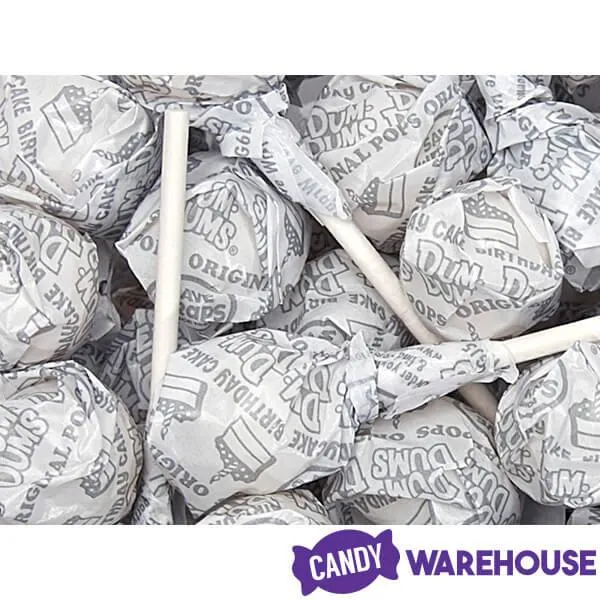 Dum Dums White Party Pops - Birthday Cake: 5LB Bag - Image 3