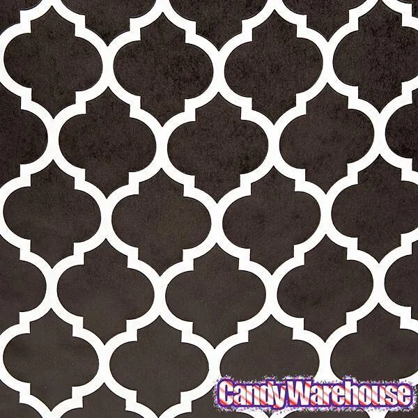 Black Casablanca Pattern Candy Bags: 25-Piece Pack - Image 2