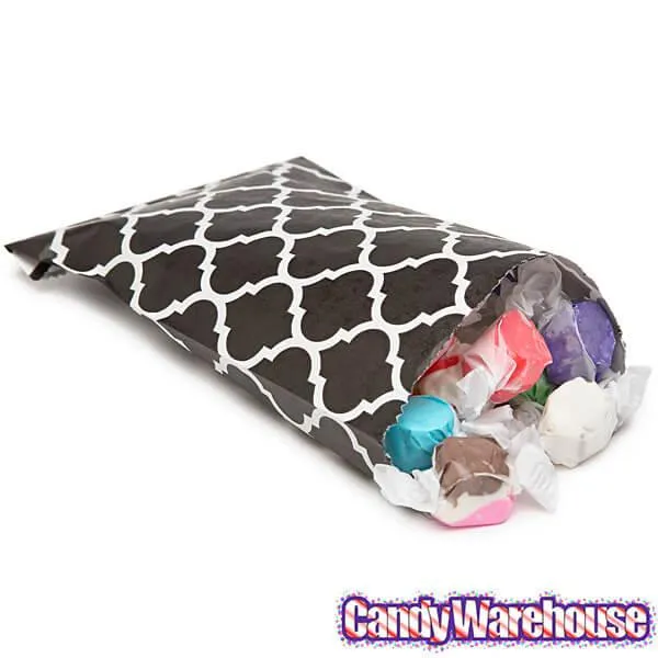 Black Casablanca Pattern Candy Bags: 25-Piece Pack - Image 3