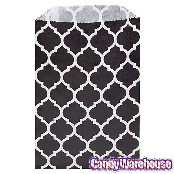 Black Casablanca Pattern Candy Bags: 25-Piece Pack - Image 4