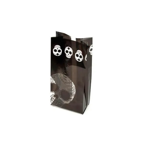 Black Cello Candy Bags with Day of the Dead Skulls: 100-Piece Box - Image 4