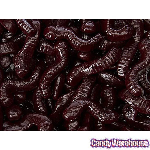 Gummy Inch Worms - Black Cherry: 5LB Bag - Image 3
