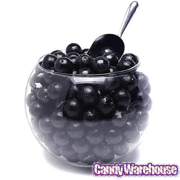 Palmer Foiled Caramel Filled Chocolate Candy Balls - Black: 5LB Bag - Image 2