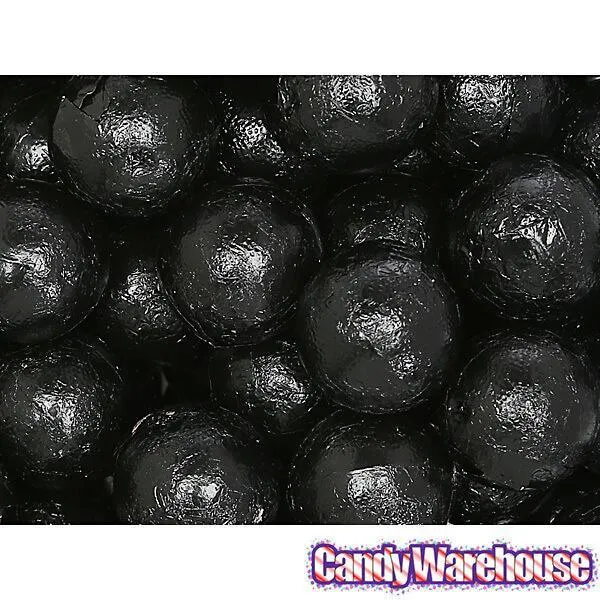 Palmer Foiled Caramel Filled Chocolate Candy Balls - Black: 5LB Bag - Image 4