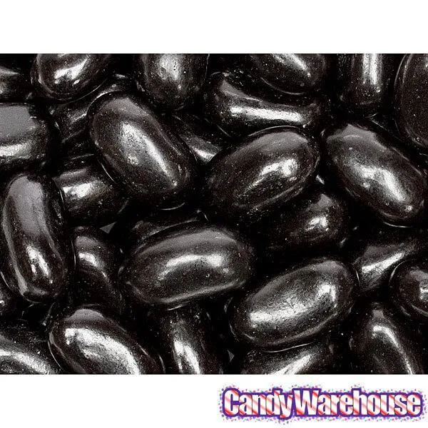 Black Licorice Jelly Beans Candy: 5LB Bag - Image 4
