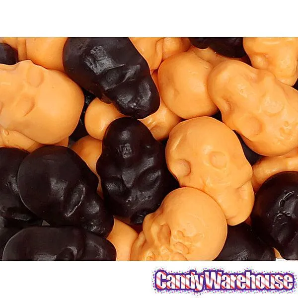 Gummy Skulls - Black and Orange: 5LB Bag - Image 2
