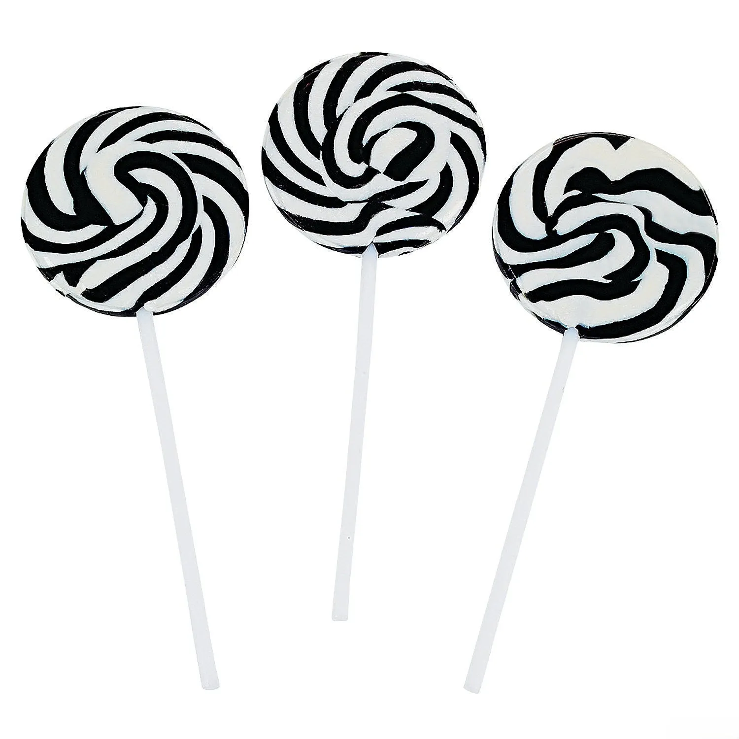 Black Petite Swirl Lollipops - Black Cherry: 24-Piece Bag
