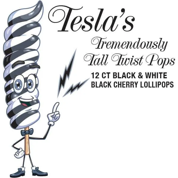 Tesla's Tremendously Tall 3-Ounce Twist Pops - Black Cherry: 12-Piece Box - Image 3