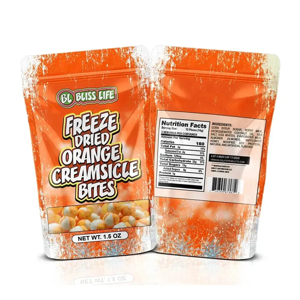 Bliss Life Freeze Dried Orange Creamsicle Candy Bags: 12-Piece Case - Image 2