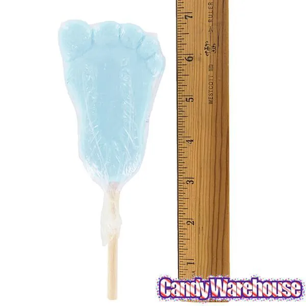 Jumbo Baby Feet Lollipops - Blue: 12-Piece Box - Image 2