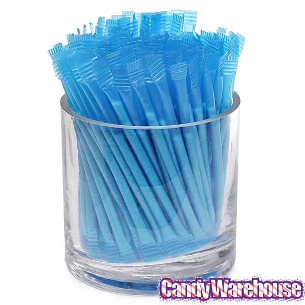Blue Candy Powder Filled Plastic Mini Straws - Blue Raspberry: 240-Piece Bag - Image 4