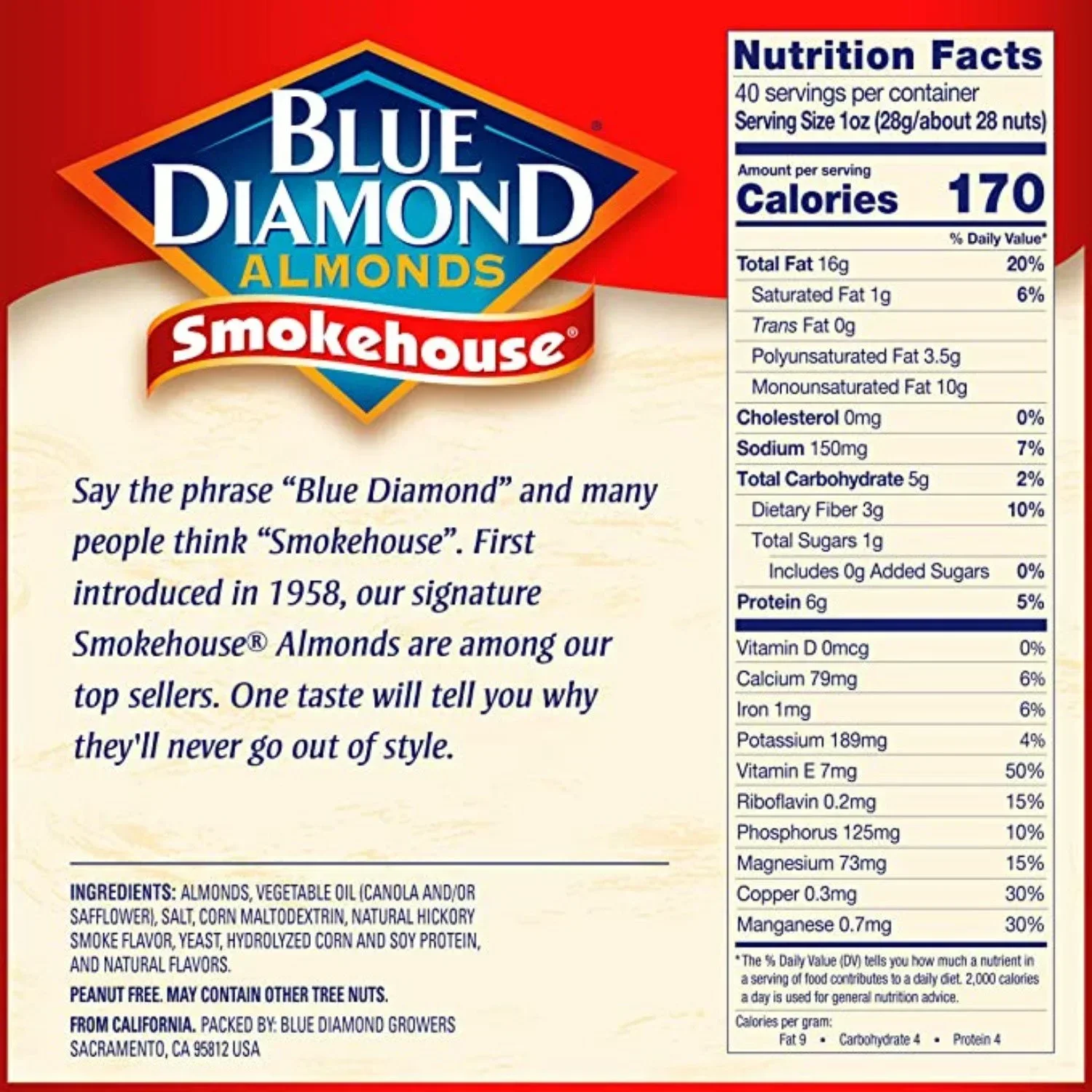 Blue Diamond Smokehouse Almonds: 2LB Bag - Image 5