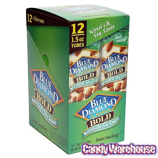 Blue Diamond Wasabi and Soy Sauce Almonds 1.5-Ounce Bags: 12-Piece Box - Image 6