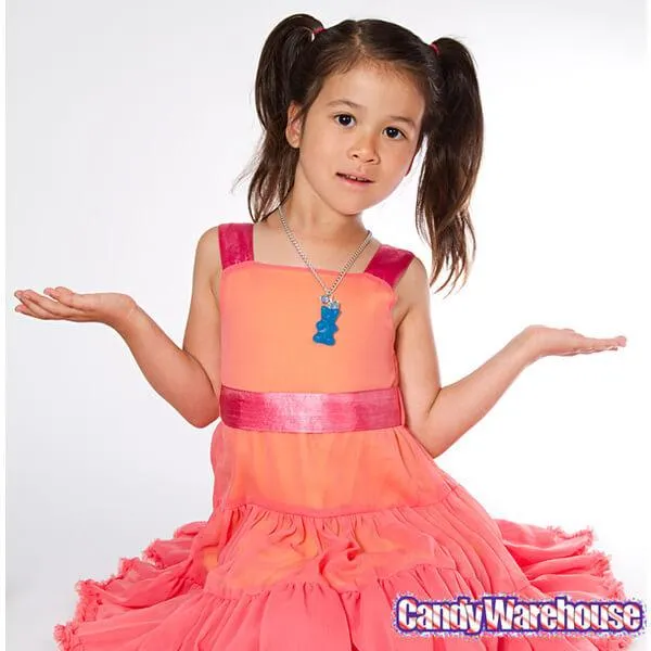 Giant Gummy Bear Necklace - Blue - Image 2