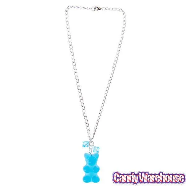 Giant Gummy Bear Necklace - Blue - Image 3