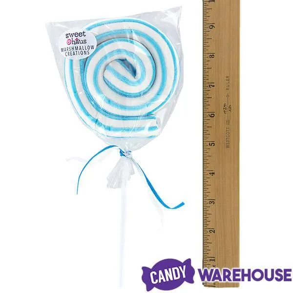 Jumbo Marshmallow Roller Pops - Blue: 18-Piece Box - Image 4