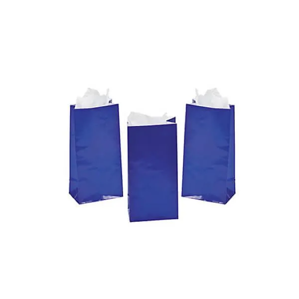 Mini Candy Treat Bags - Blue: 24-Piece Bag - Image 4