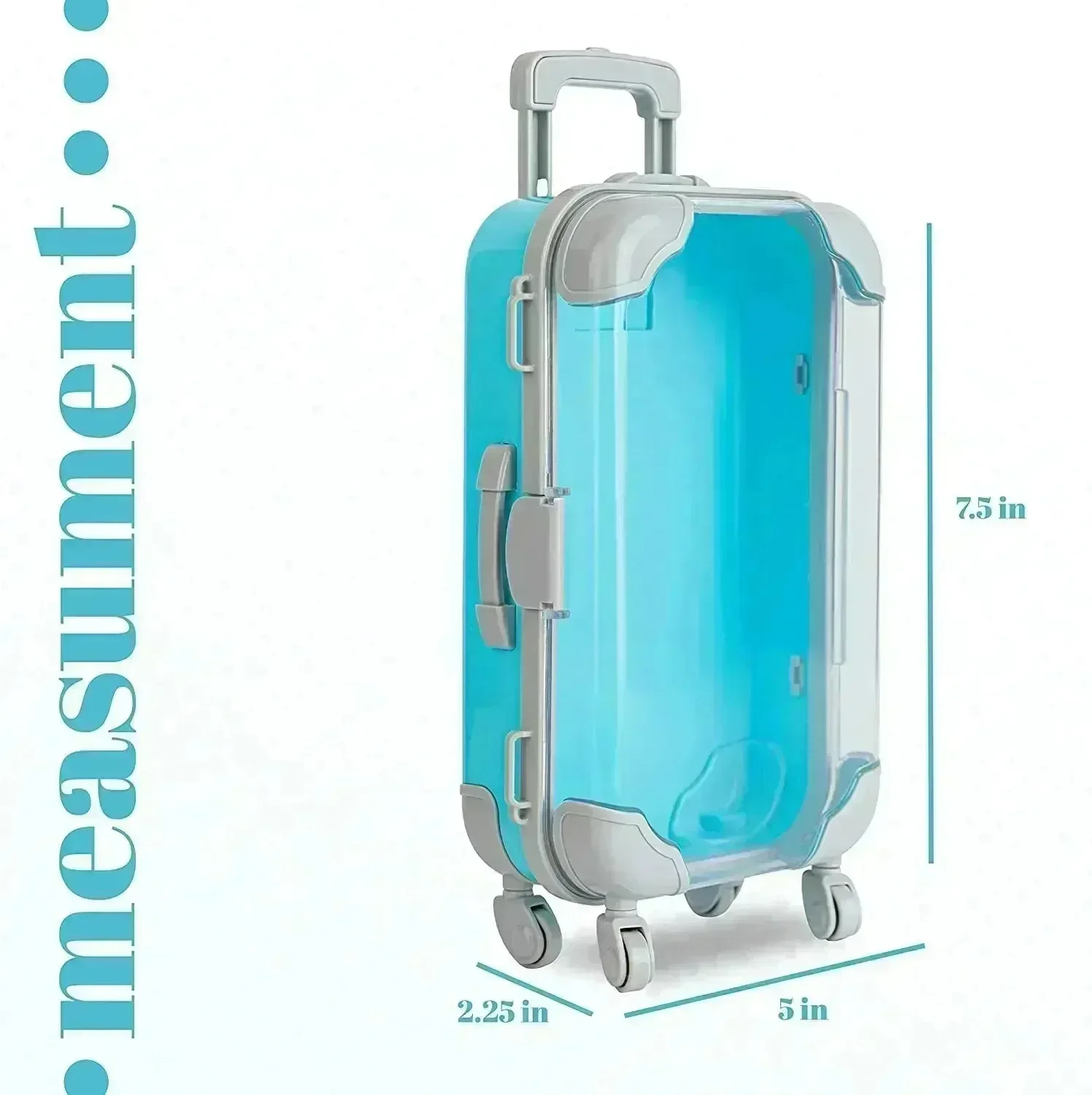 Blue Plastic Suitcase Candy Box 3 Pack 7.5"x5"x2.5" - Image 3