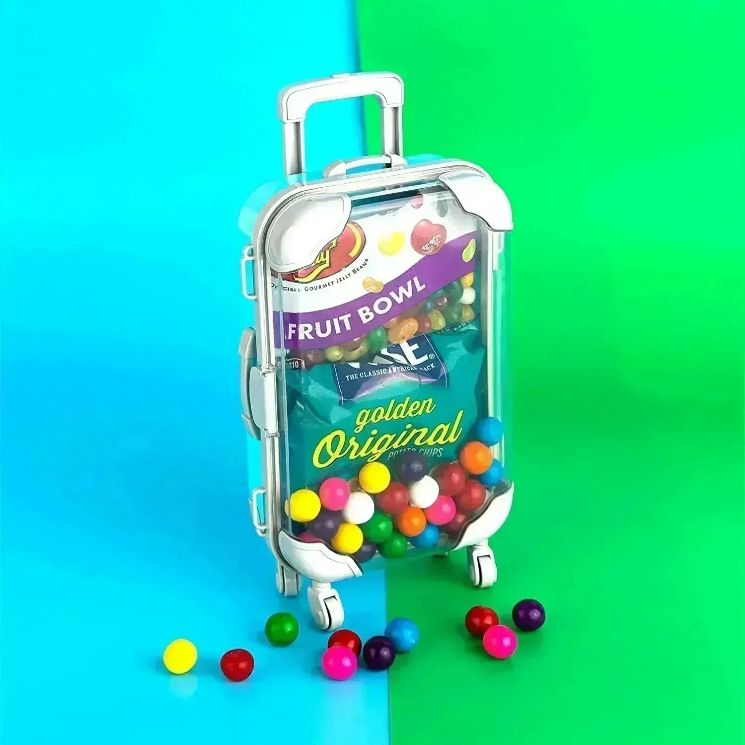 Blue Plastic Suitcase Candy Box 3 Pack 7.5"x5"x2.5" - Image 5