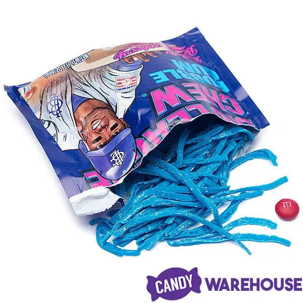 Big League Chew Bubble Gum Packs - Blue Raspberry: 12-Piece Box - Image 3