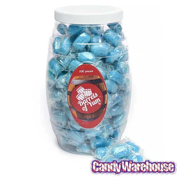 Hard Candy Barrels - Blue Raspberry: 200-Piece Barrel Jar - Image 5