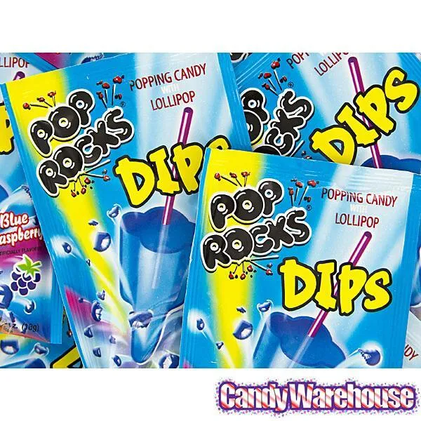Pop Rocks Dips Candy Packs - Blue Raspberry: 18-Piece Box - Image 3