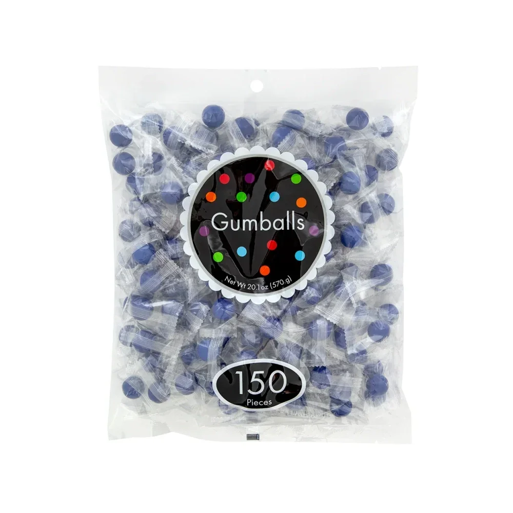 Blue Raspberry Wrapped Gumballs: 4-Bag Case