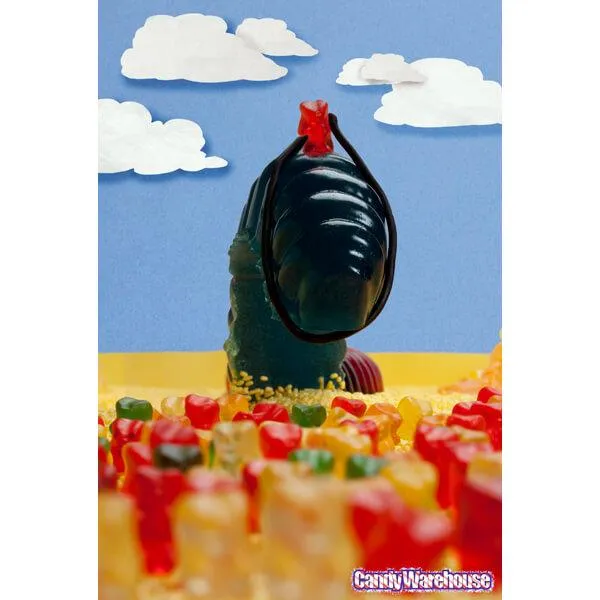 Blue & Red 2LB Giant Gummy Worm: 10-Piece Case - Image 4
