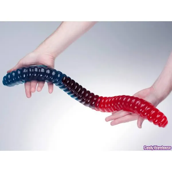 Blue & Red 2LB Giant Gummy Worm: 10-Piece Case - Image 8