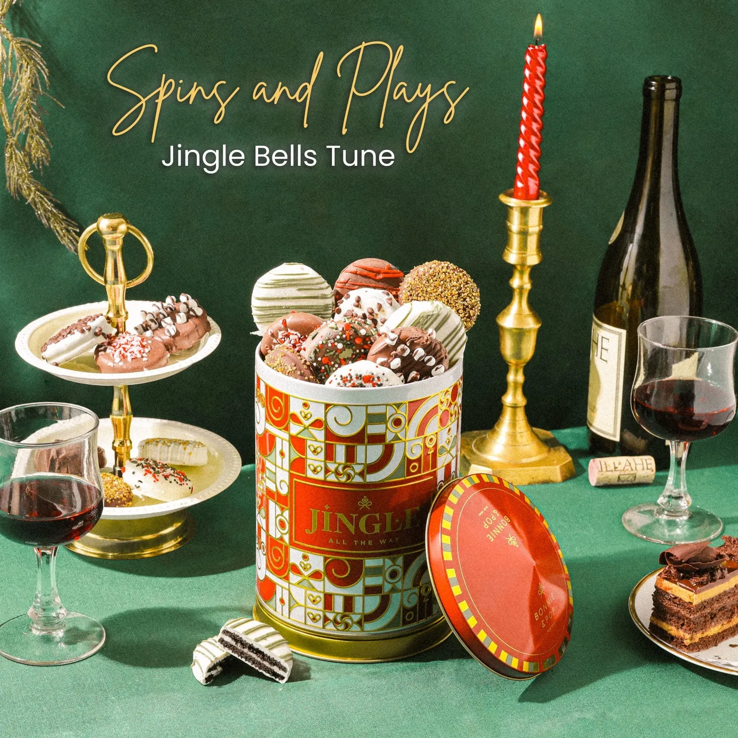 Bonnie and Pop Jingle All The Way Cookie Tin - Image 3