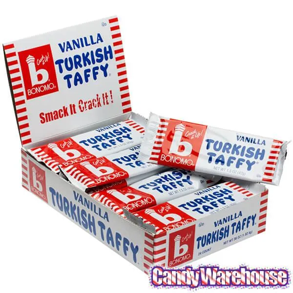 Bonomo Turkish Taffy Candy Bars - Vanilla: 24-Piece Box - Image 2