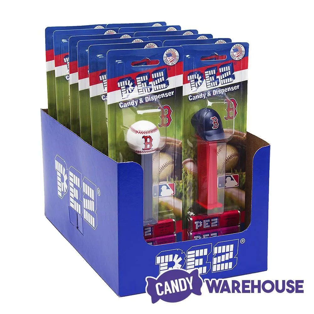 MLB Team Baseball PEZ Candy Packs - Boston Red Sox: 12-Piece Box - Image 3