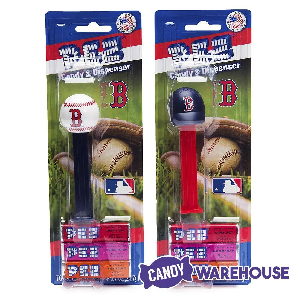 MLB Team Baseball PEZ Candy Packs - Boston Red Sox: 12-Piece Box - Image 4