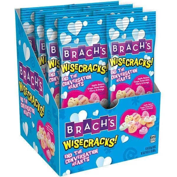 Brach's Wisecracks Tiny Conversation Candy Hearts Snack Packs: 16-Piece Display - Image 2