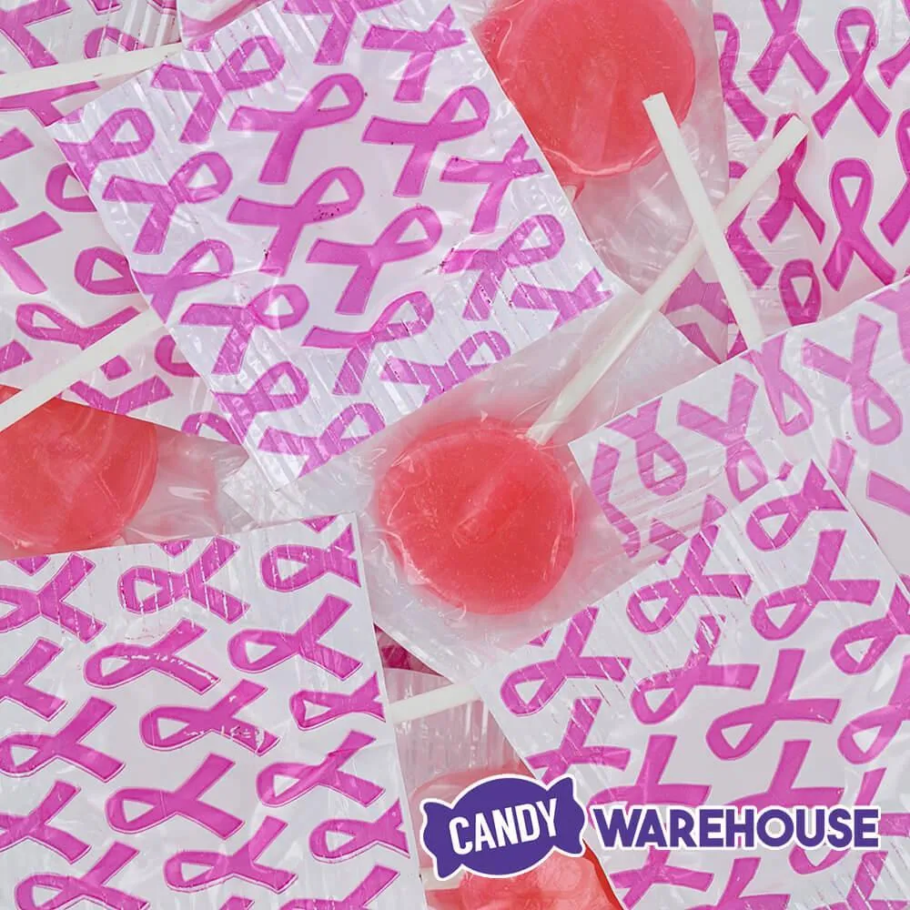 Pink Awareness Ribbon Lollipops: 55-Piece Bag - Image 3