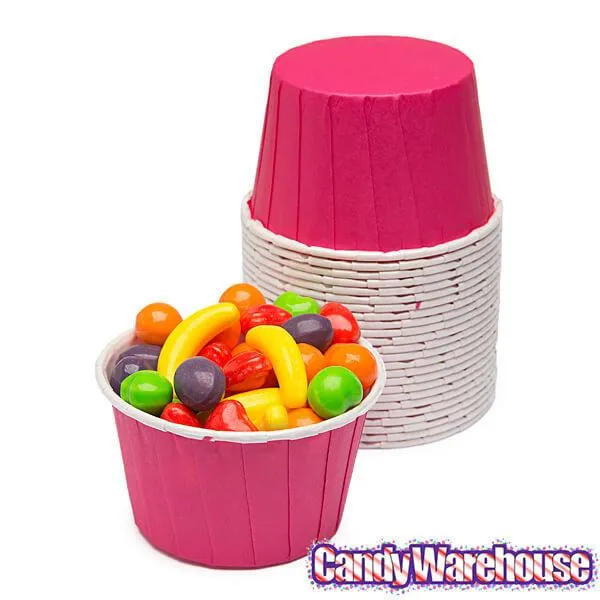 Paper 4-Ounce Candy Cups - Hot Pink: 25-Piece Pack - Image 2
