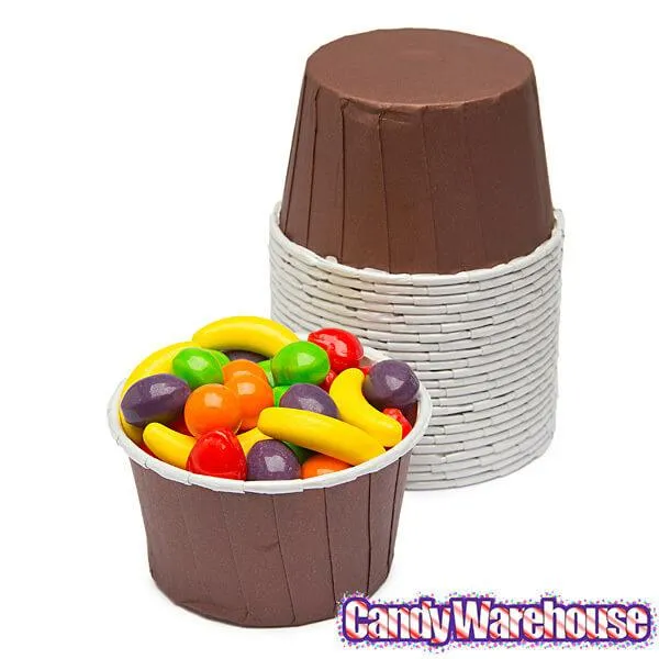 Paper 4-Ounce Candy Cups - Brown: 25-Piece Pack - Image 2