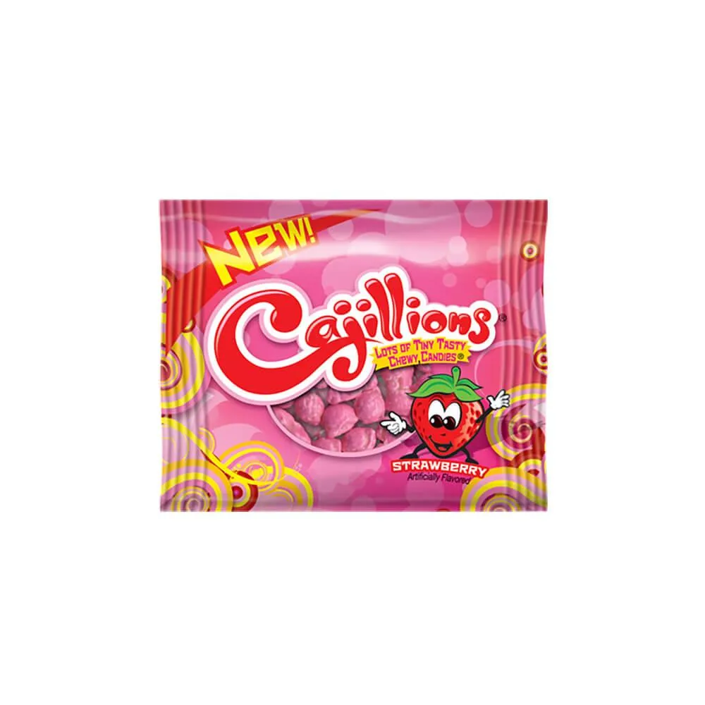 Cajillions Strawberry Chewy Candy Packs: 120-Piece Box - Image 2