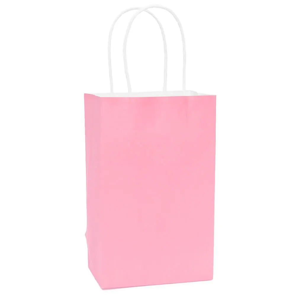 Candy Bags with Handles - Pink: 12-Piece Pack