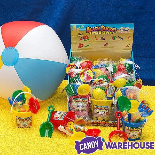 Candy Filled Mini Beach Buckets: 12-Piece Box - Image 4