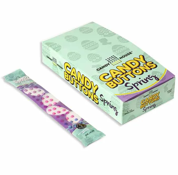 Candy Buttons Strips - Easter: 24-Piece Display