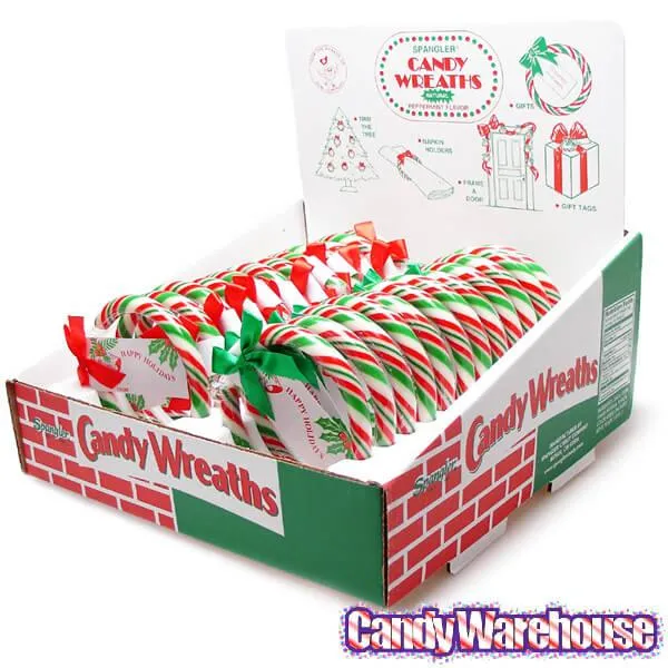 Candy Christmas Wreaths: 24-Piece Display - Image 2