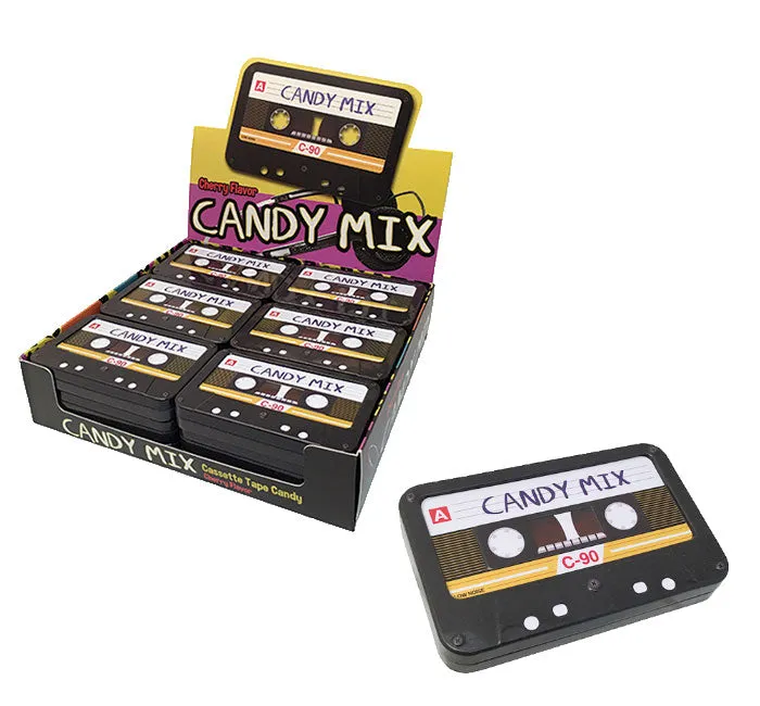 Candy Mix Cassette Tape Candy Tin: 18-Piece Display