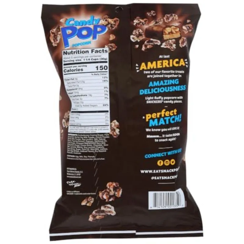 Candy Pop Snickers Candy Popcorn: 12-Piece Case - Image 2