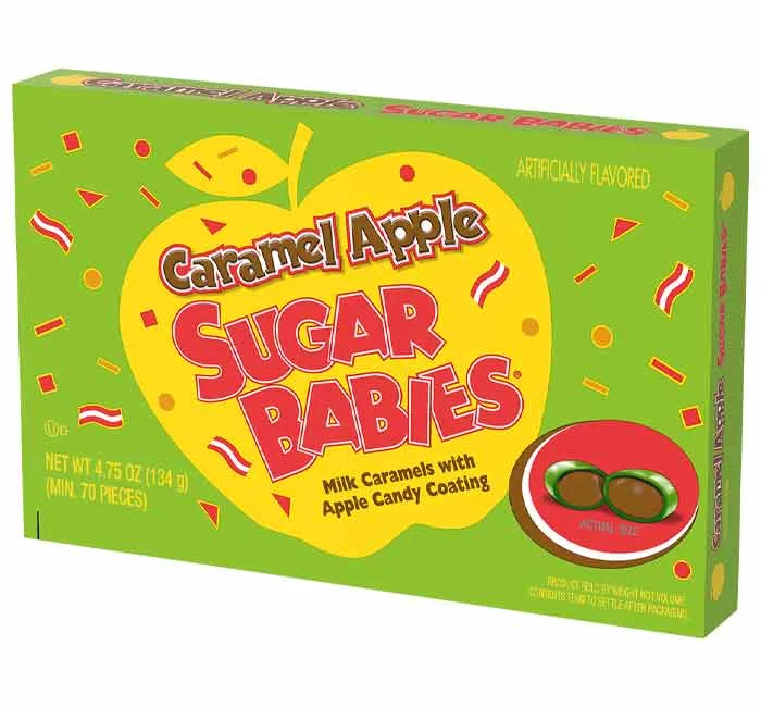 Caramel Apple Sugar Babies Candy Theater Packs: 12-Piece Box