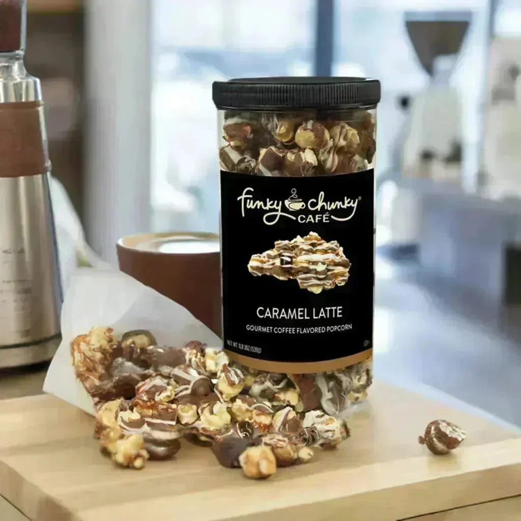 Funky Chunky Caramel Latte: 19-Ounce Tall Canister - Image 2