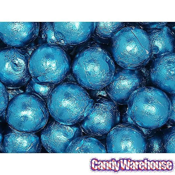Palmer Foiled Caramel Filled Chocolate Candy Balls - Caribbean Blue: 5LB Bag - Image 4