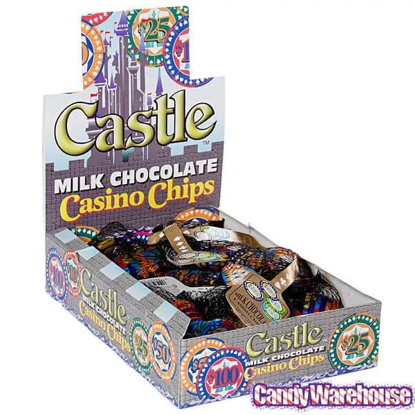 Castle Chocolate Casino Chips Mesh Bags: 18-Piece Box - Image 2